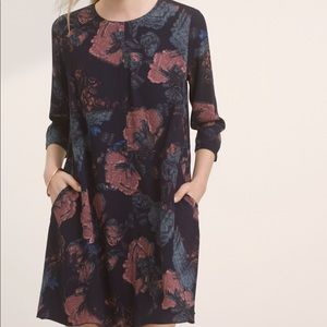 Aritzia Wilfred Myosotis Shift Dress Silk Blend